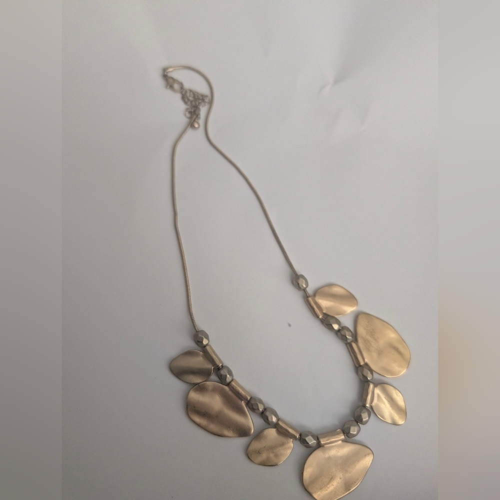 Gold Leaf Statement Necklace for Women